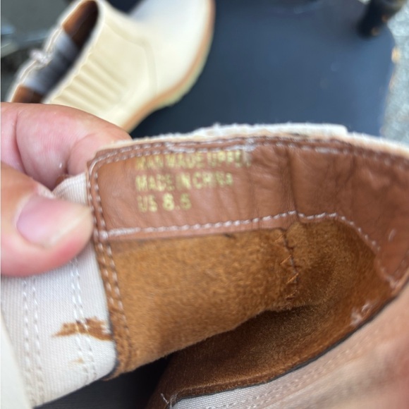 Oasis Society Leather Anastasia Cream Ankle Boots - Picture 8 of 9